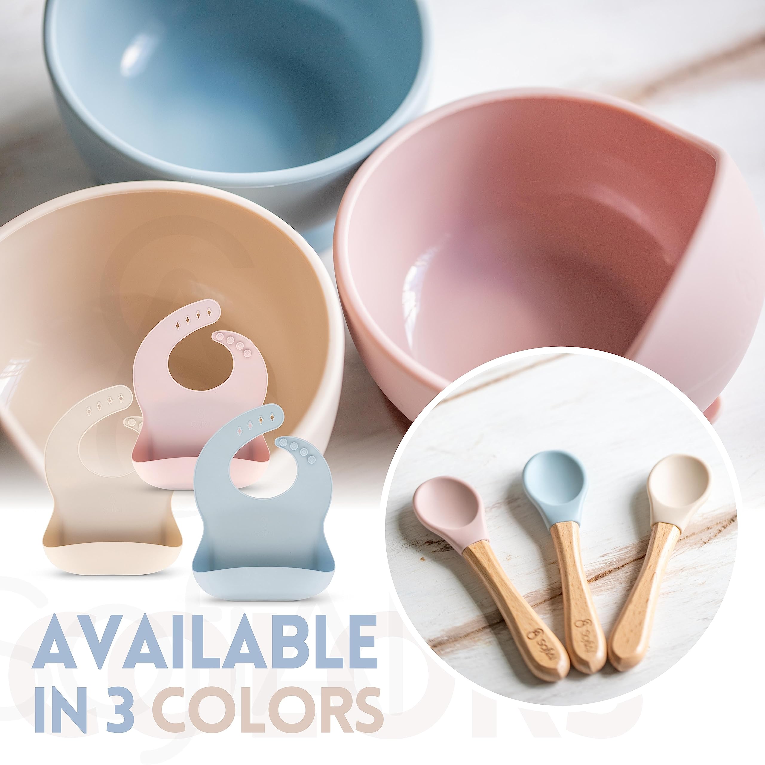 SofiAl uses food-grade silicone safe for baby-led weaning.
