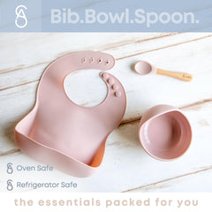 SofiAl suction bowl attached to a tray for spill-free dining.
