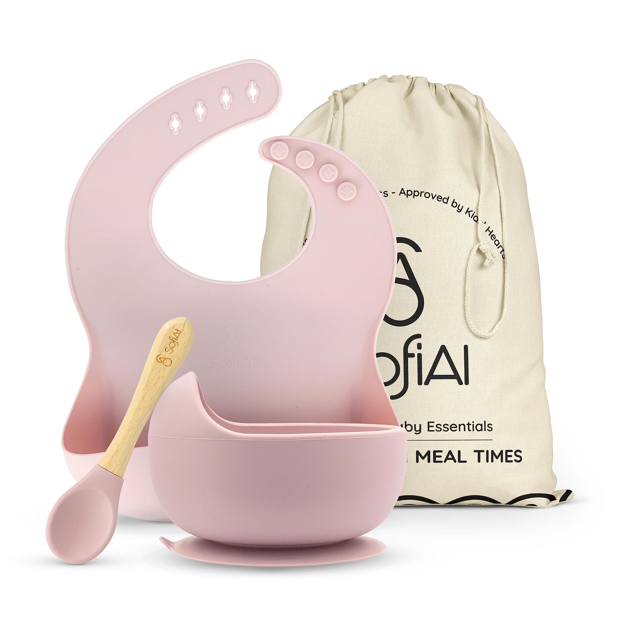 SofiAl all-in-one feeding set with suction plate for mess-free meals.