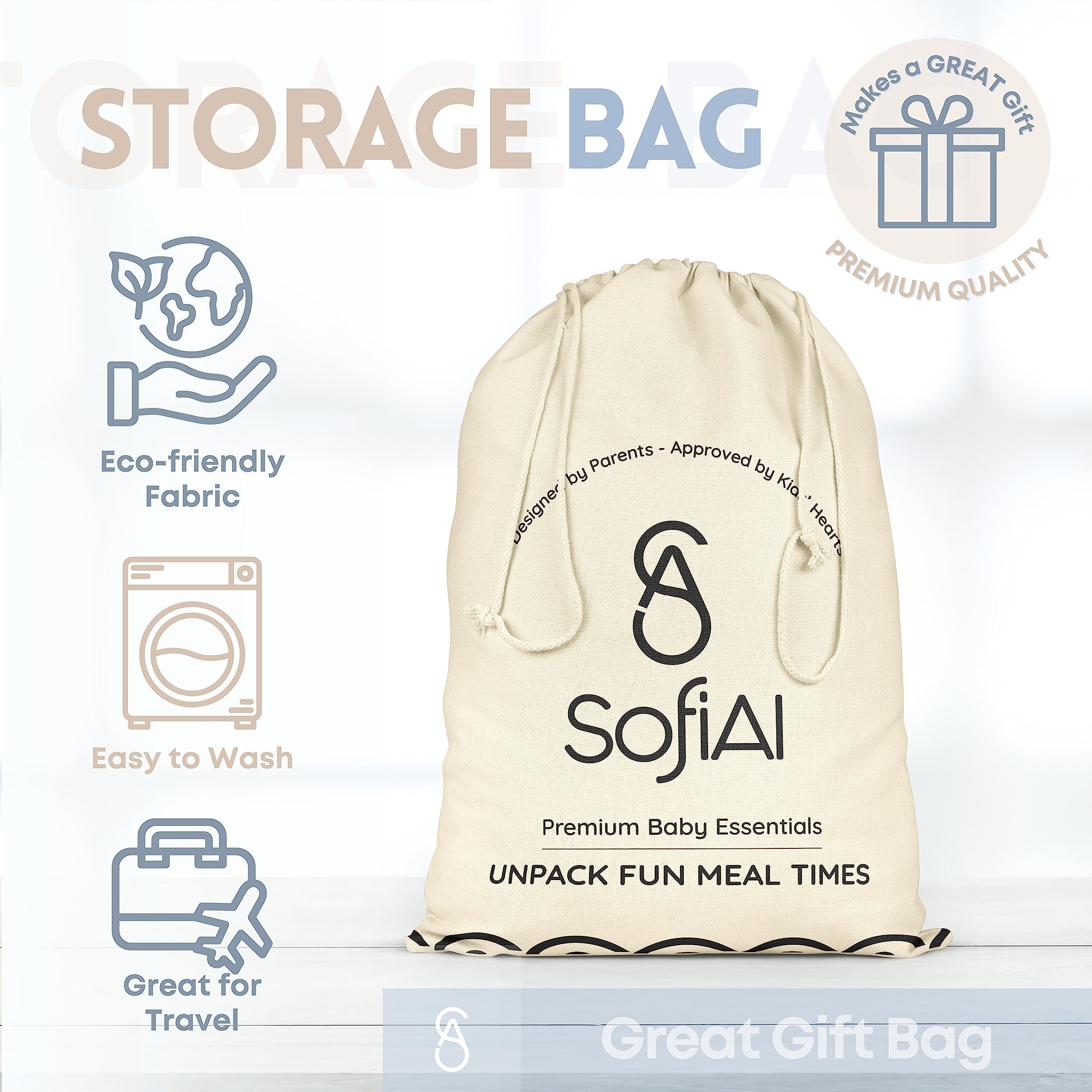 SofiAl gift bag packaging ready for gifting.