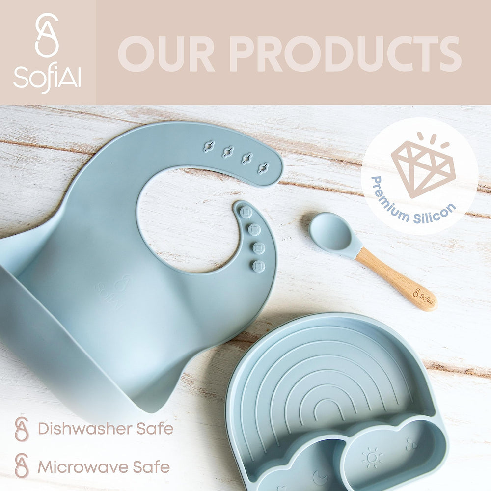 SofiAl mess-free meals support independent feeding at home.
