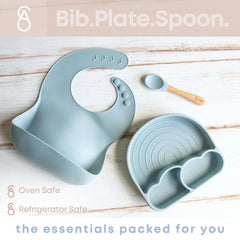 SofiAl suction plate on a tray showcasing spill prevention during meals.