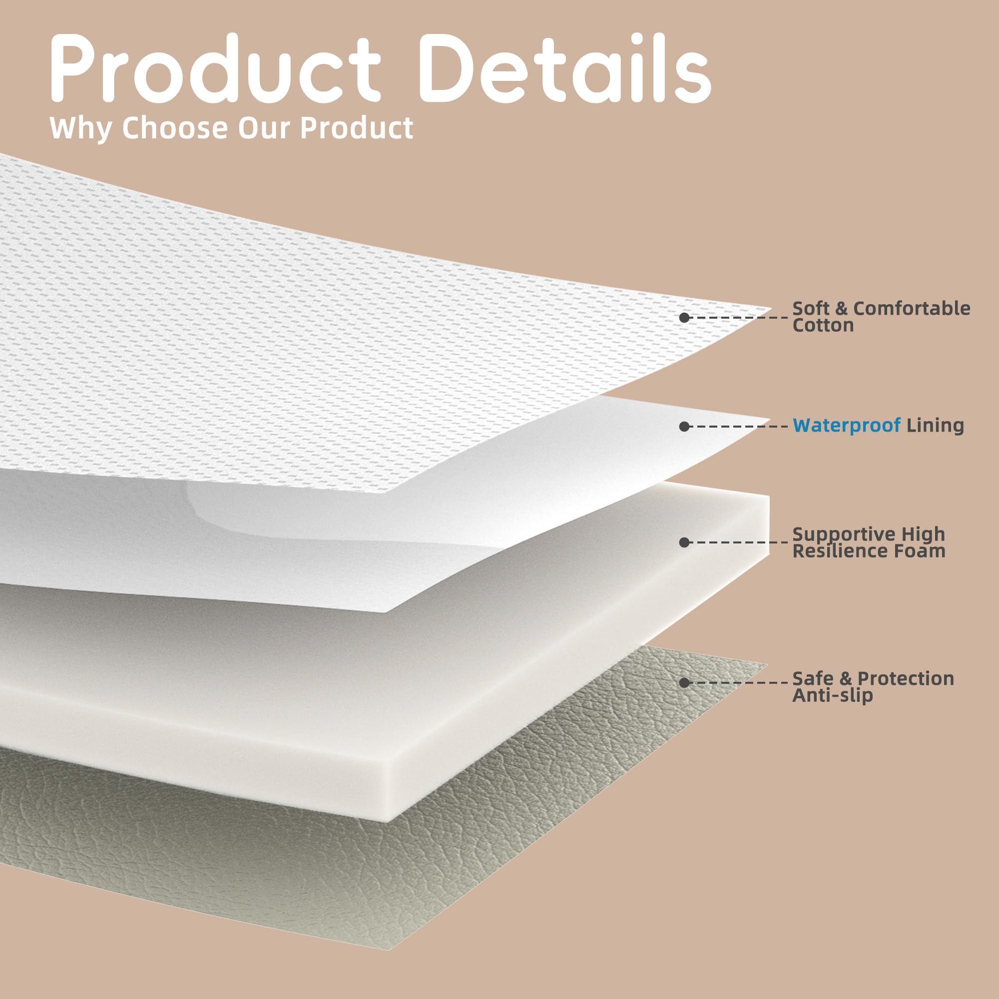 Sofoliana changing pad with adjustable safety belt secures baby safely.
