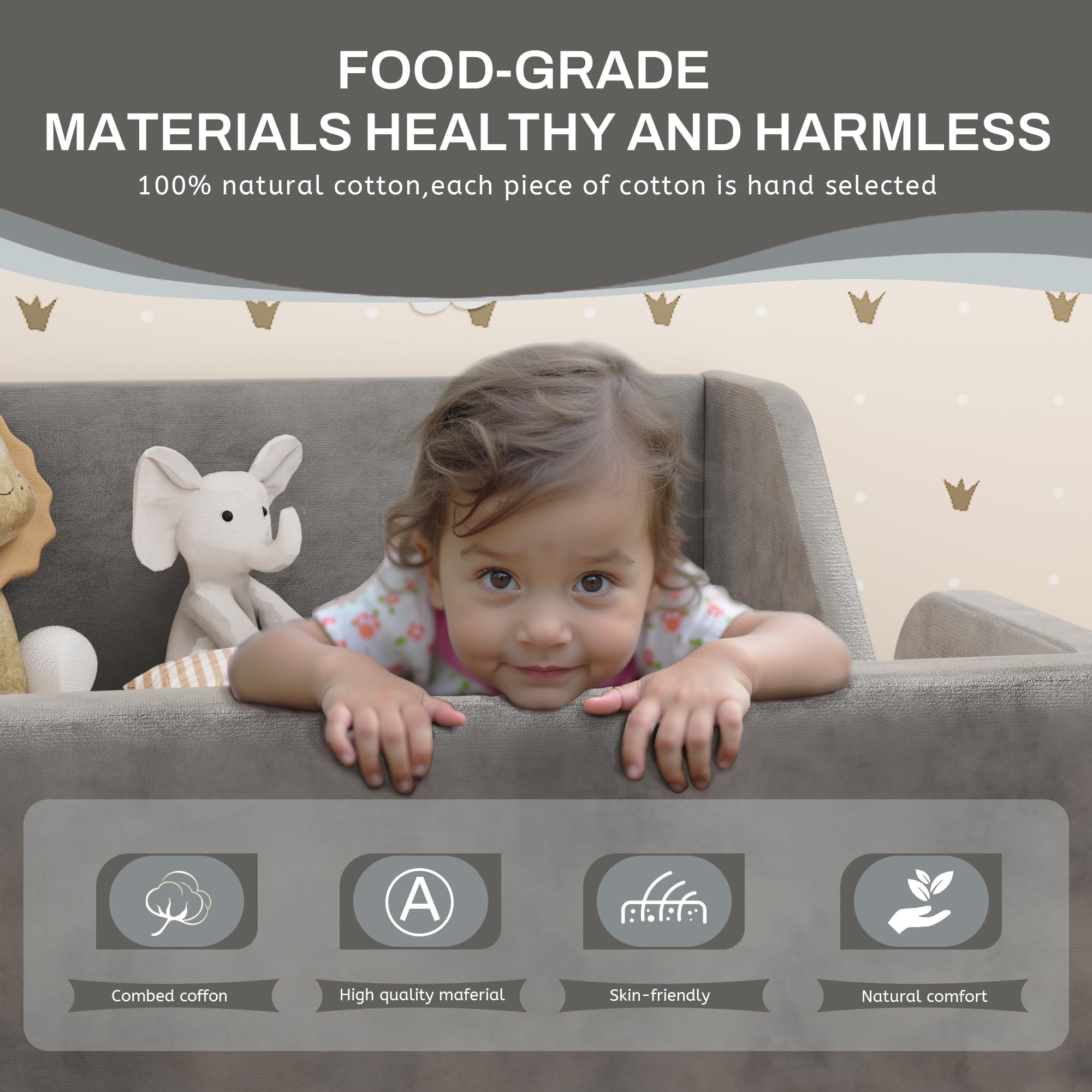 SOFTLYNICE Detachable Side Guards image conveying flexible setup for growing kids.
