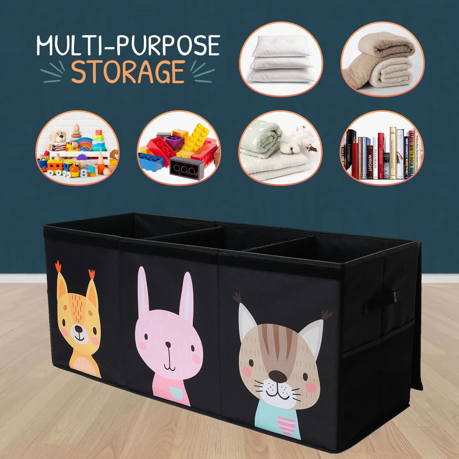 SoftOwl collapsible toy storage organizer folded for compact storage