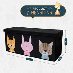 SoftOwl extra-large toy storage organizer with lid side view showing easy access to toys