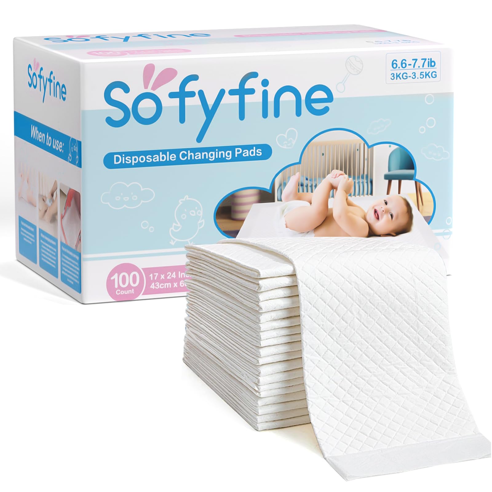 SOFYFINE changing pad with safety materials for newborn use