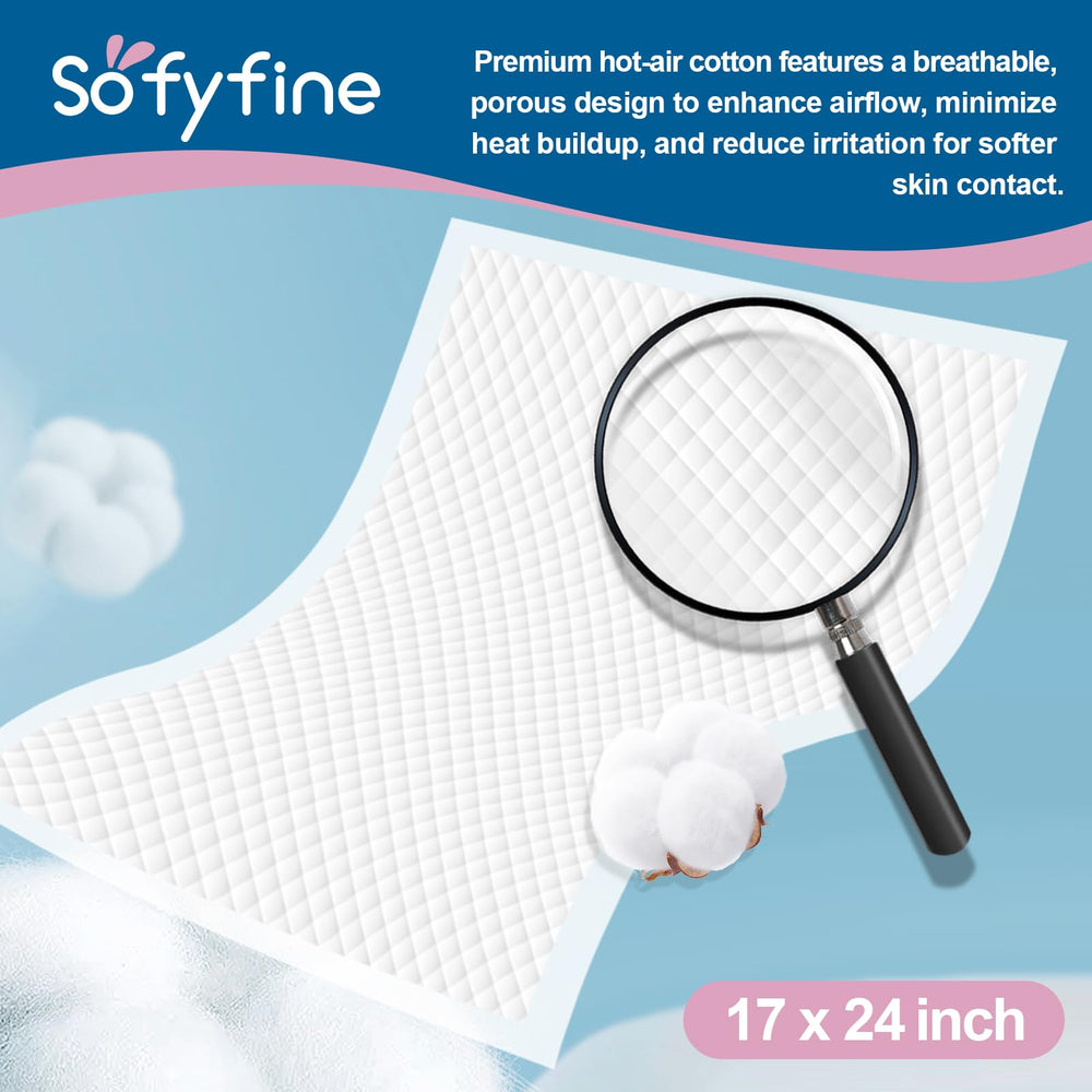 SOFYFINE skin-friendly scent-free latex-free pads protect sensitive skin