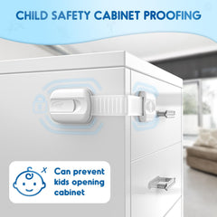 SOGUDE closet lock adjustable length fits various doors and drawers