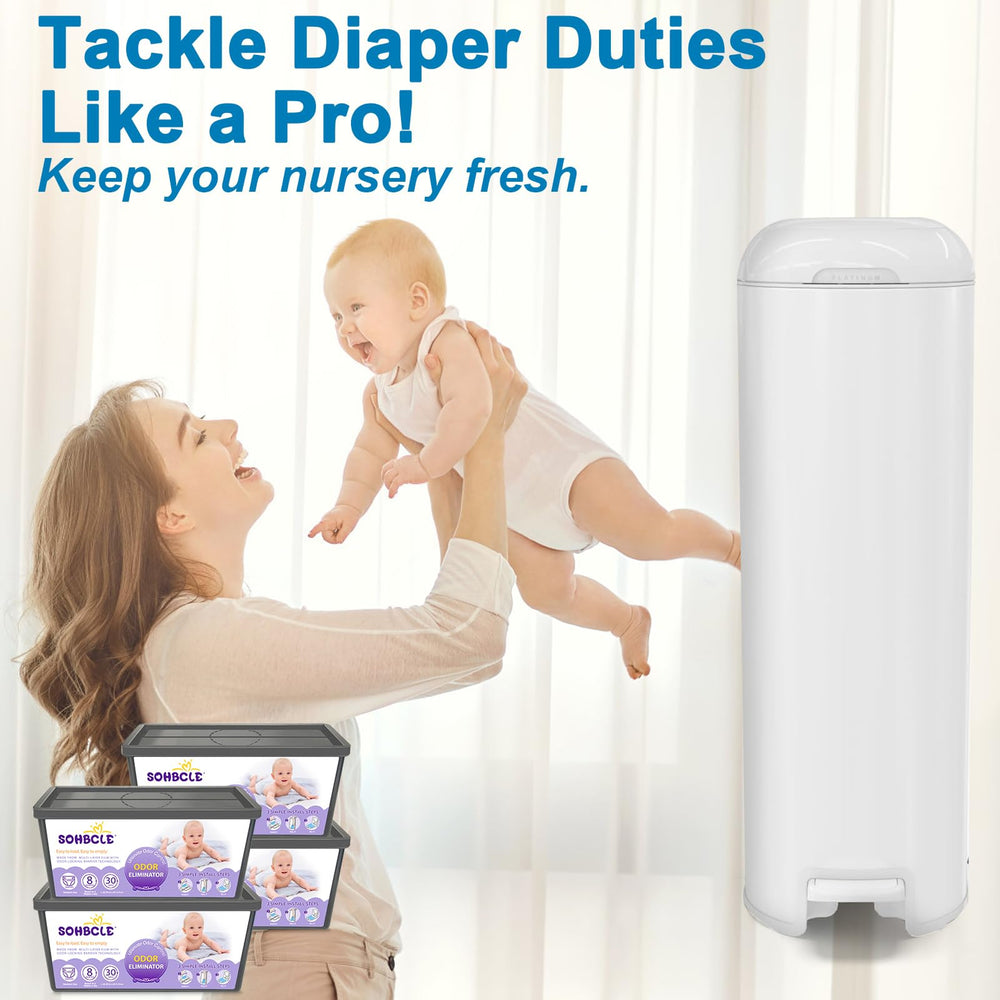 SOHBCLE extra-thick diaper pail bags for durability.