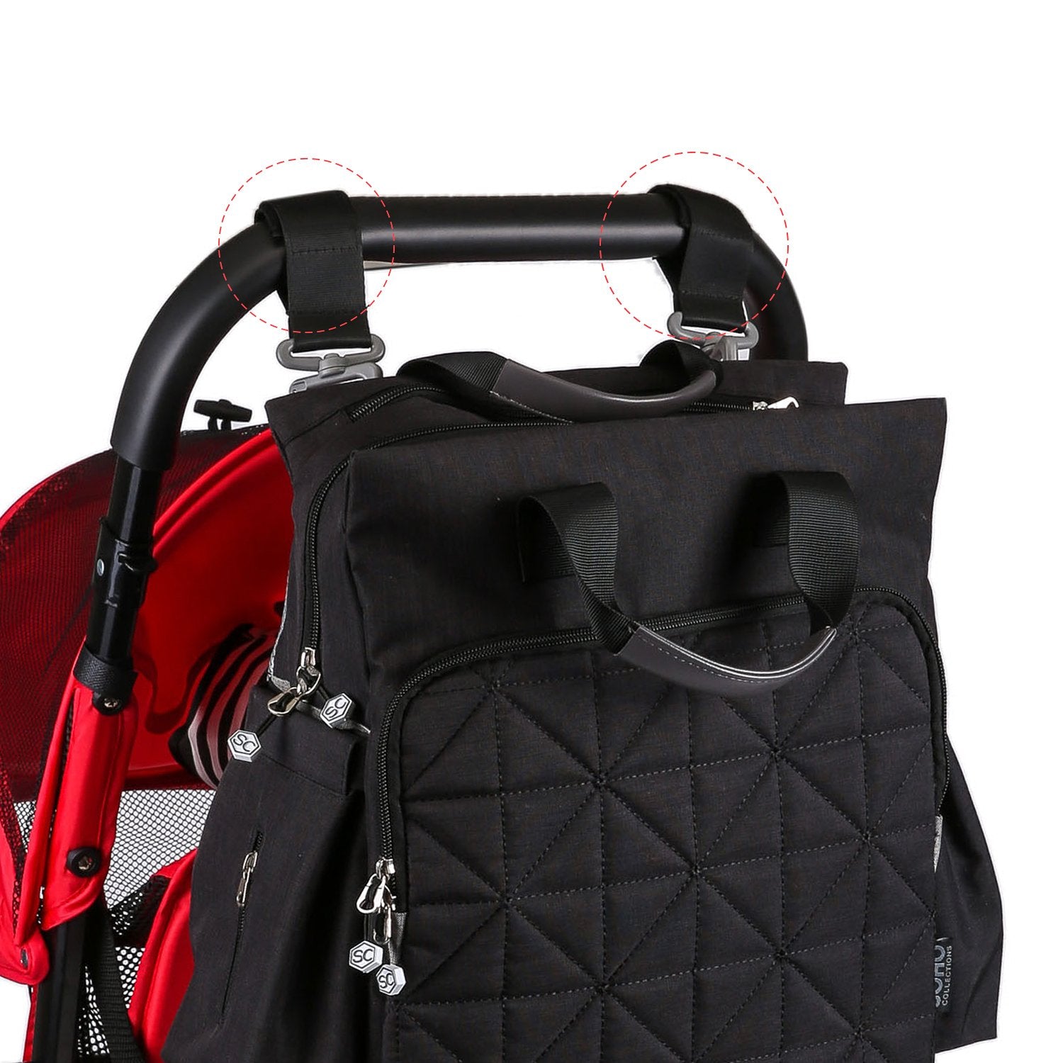 SoHo Designs Kenneth changing pad included for on-the-go diaper changes