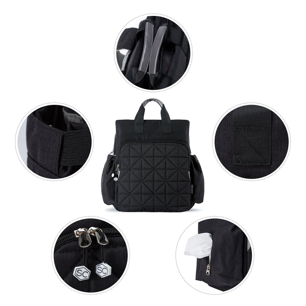 SoHo Designs Kenneth main compartment with wide zip opening for easy access