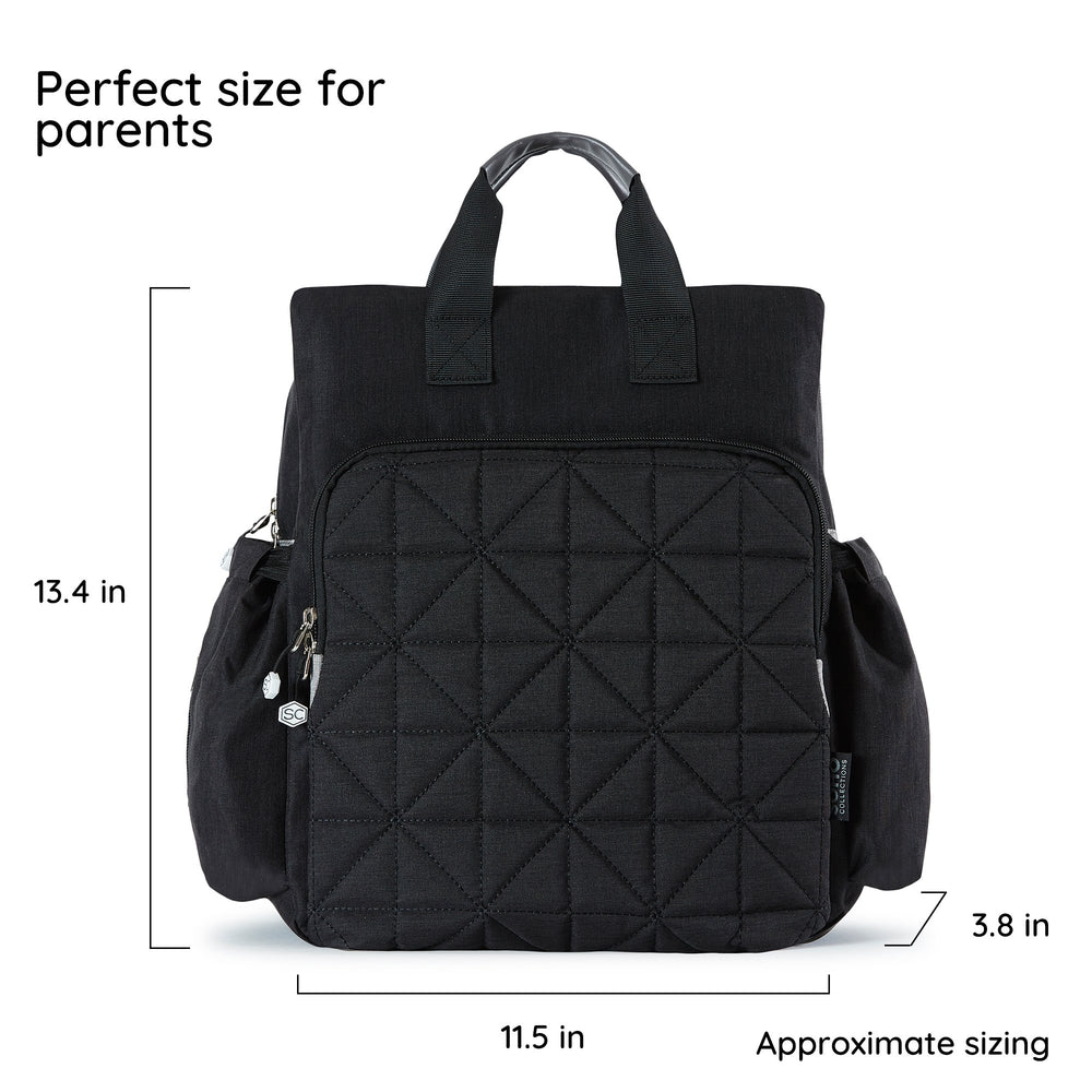 SoHo Designs Kenneth with stroller straps attached for hands-free outings