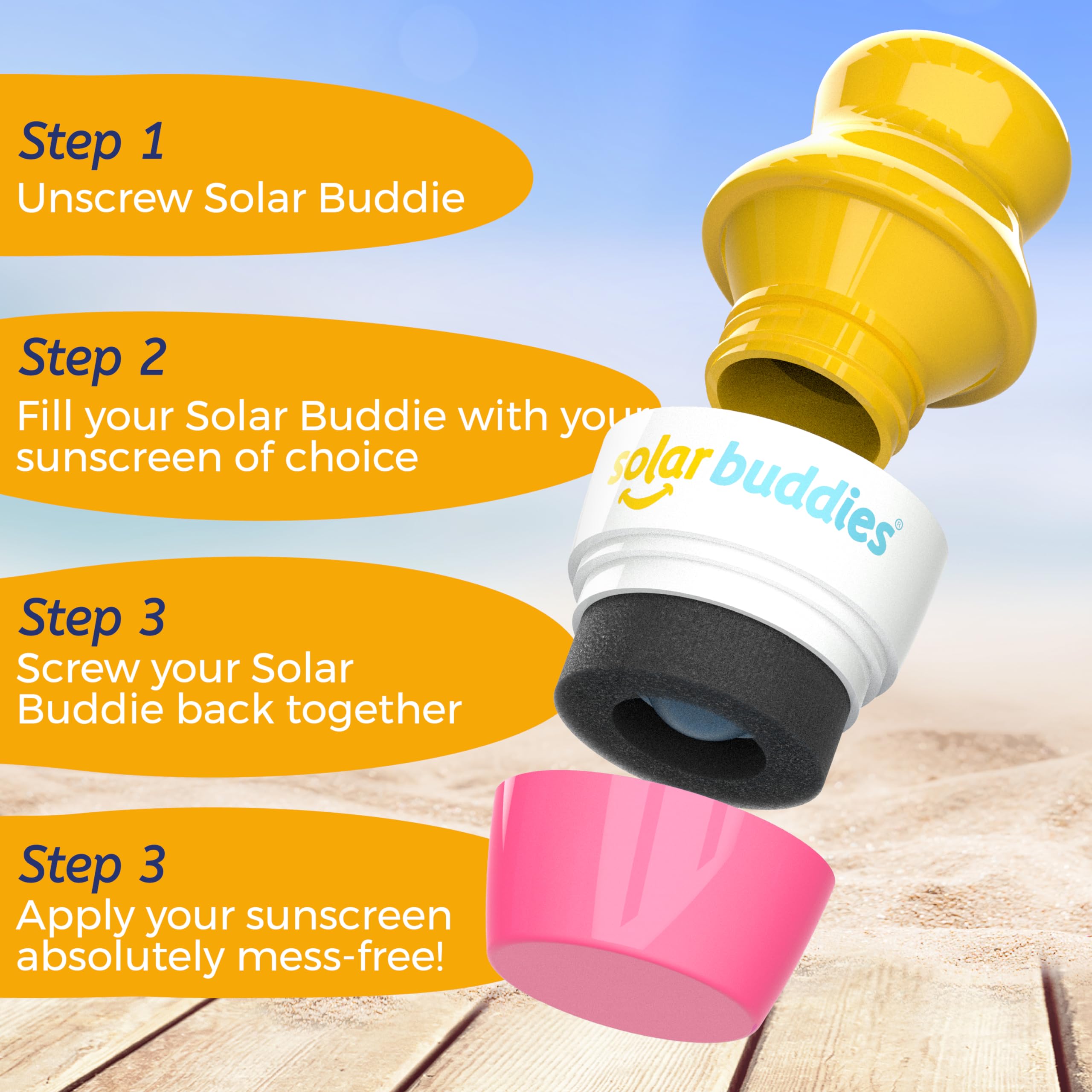 Solar Buddies 100 ml capacity suitable for travel-friendly sunscreen bottles.