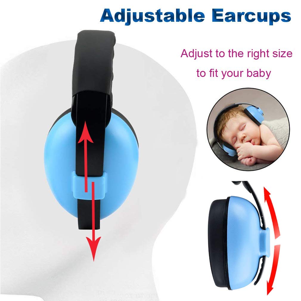Solar-Power baby headphones adjustable headband for a snug fit.