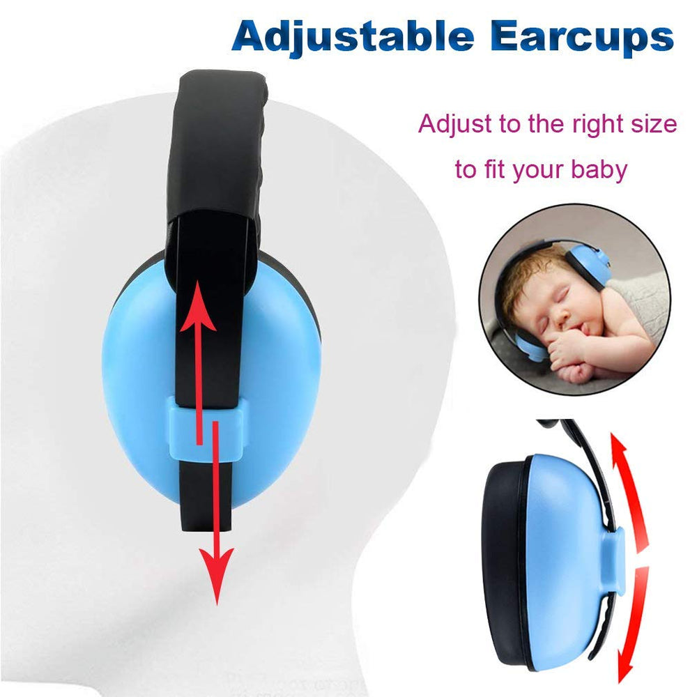 Solar-Power baby headphones adjustable headband for a snug fit.