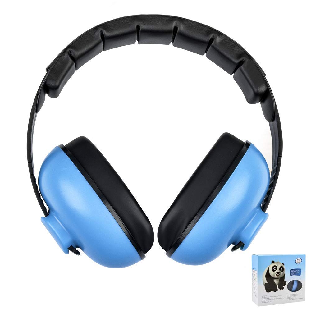 Solar-Power baby headphones folded for portable use.