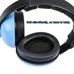 Solar-Power baby headphones on sleeping infant for calm rest.