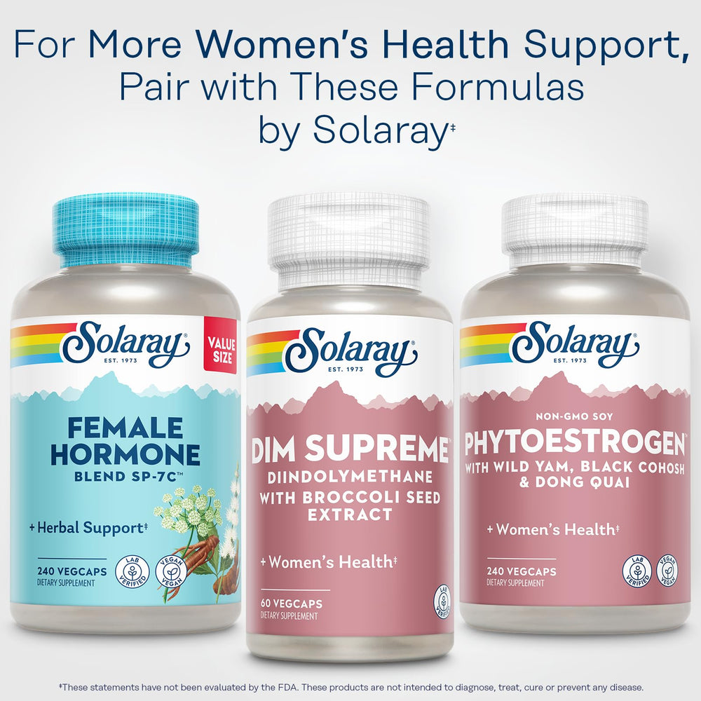 SOLARAY DIM Supreme vegan capsules, convenient daily use