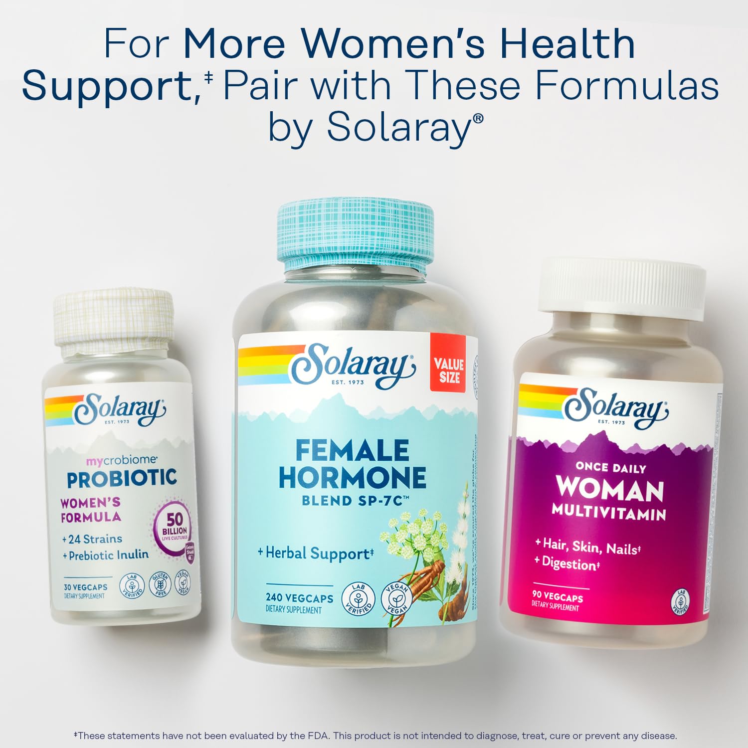 SOLARAY PhytoEstrogen eco-friendly packaging and labeling