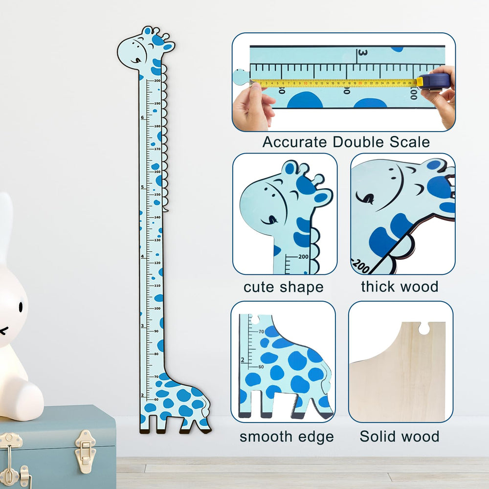 Soleim wooden measuring board for kids room growth tracking and decor