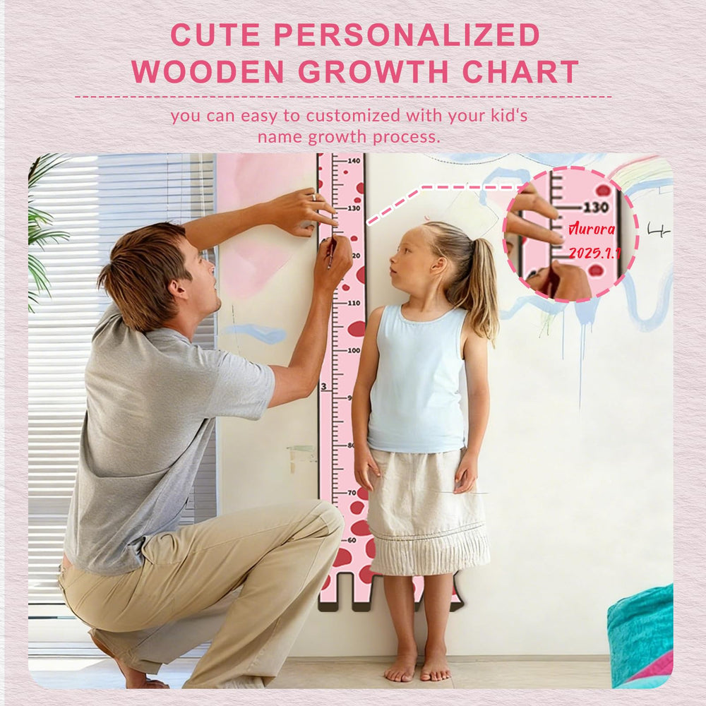 Soleim giraffe design growth chart adds playful decor and height-tracking utility