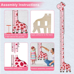 Soleim wooden growth chart with measurement marks for quick height readings