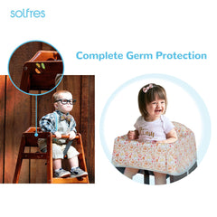 Solfres high chair cover provides dirt protection for dining out and home.