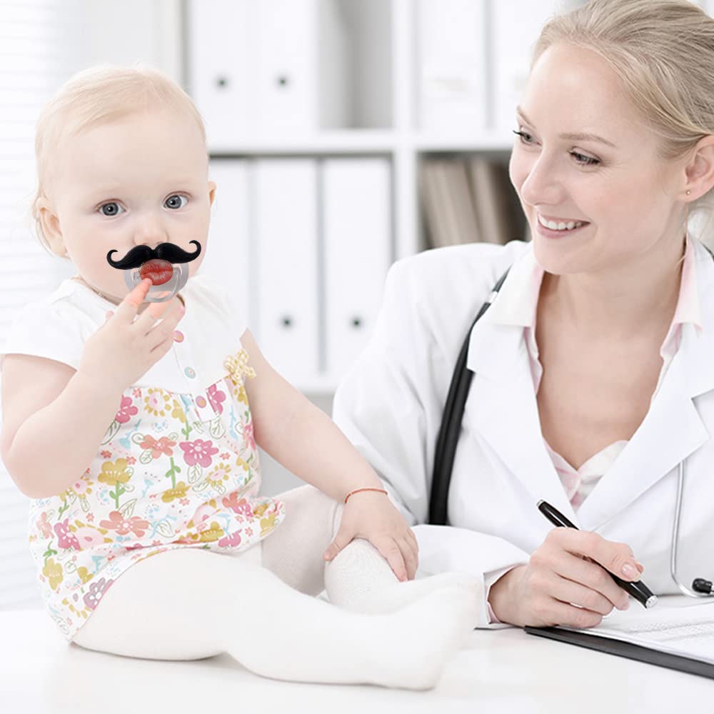SOLIFEGOBLE food-grade mustache pacifier uses safe materials for chewing