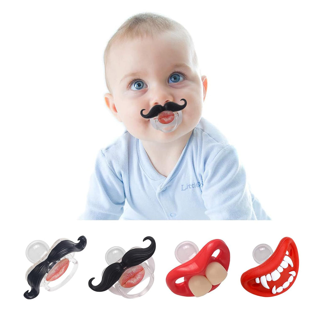 SOLIFEGOBLE mustache pacifier design ideal for newborn soothing moments