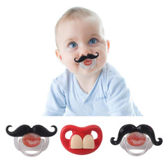 SOLIFEGOBLE mustache pacifier, playful design for calm baby moments.