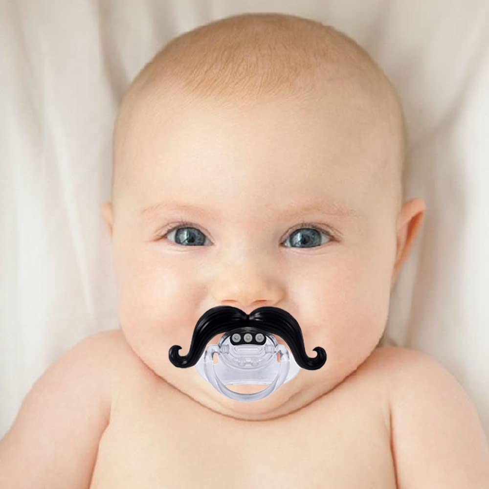 SOLIFEGOBLE orthodontic mustache pacifier supports gentle oral development