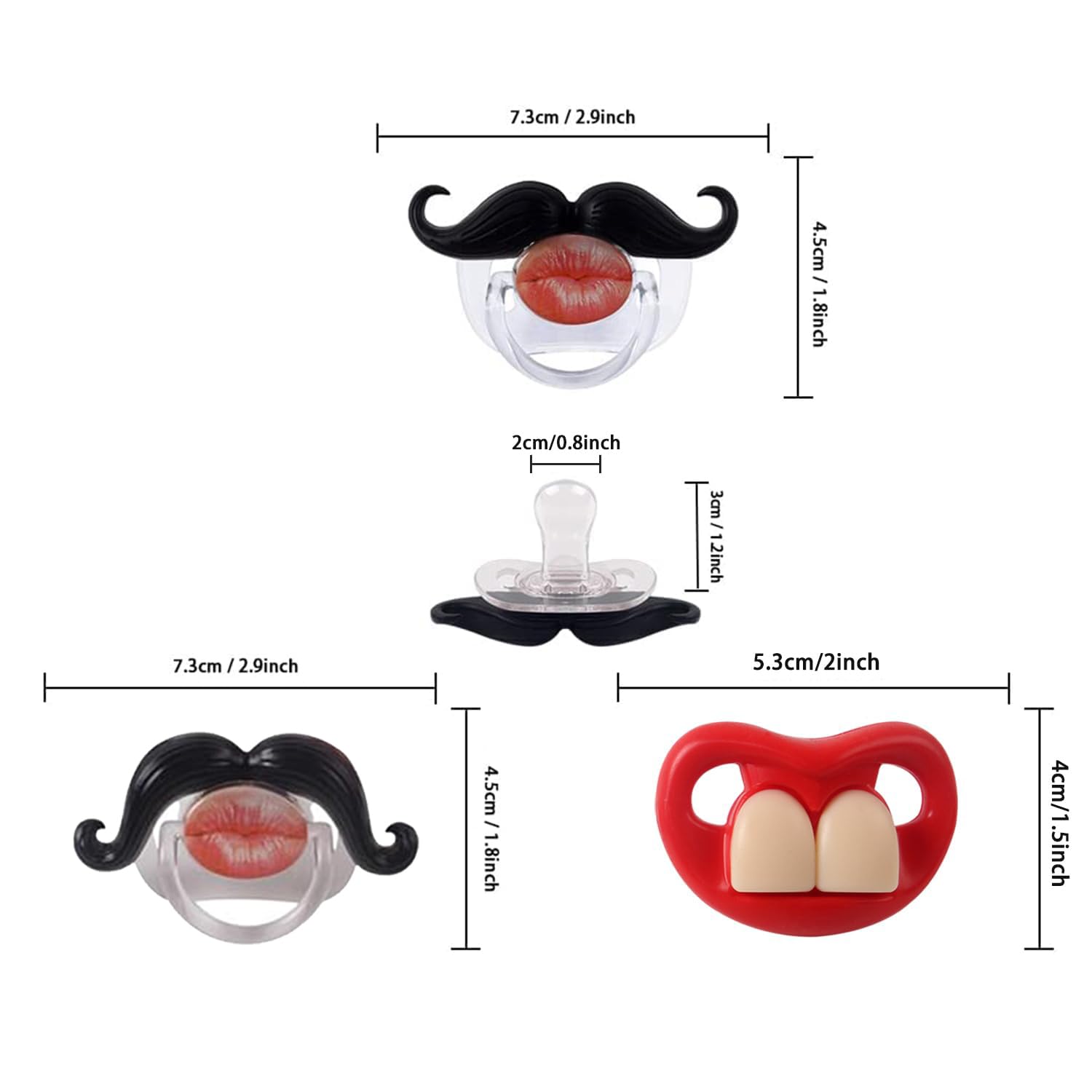 SOLIFEGOBLE teeth-design pacifier, supports natural mouth comfort.