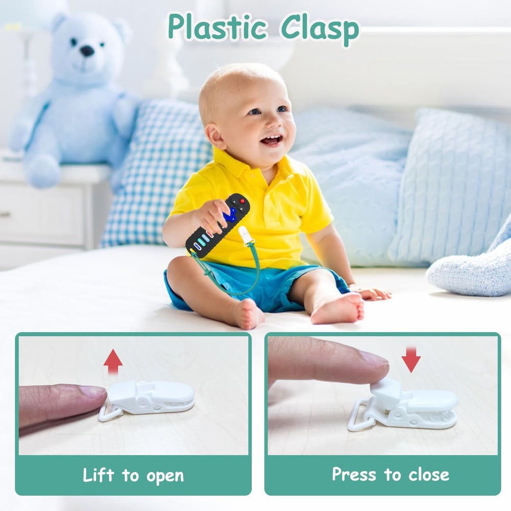 SOLIFEGOBLE silicone teether material feels soft and safe for chewing.
