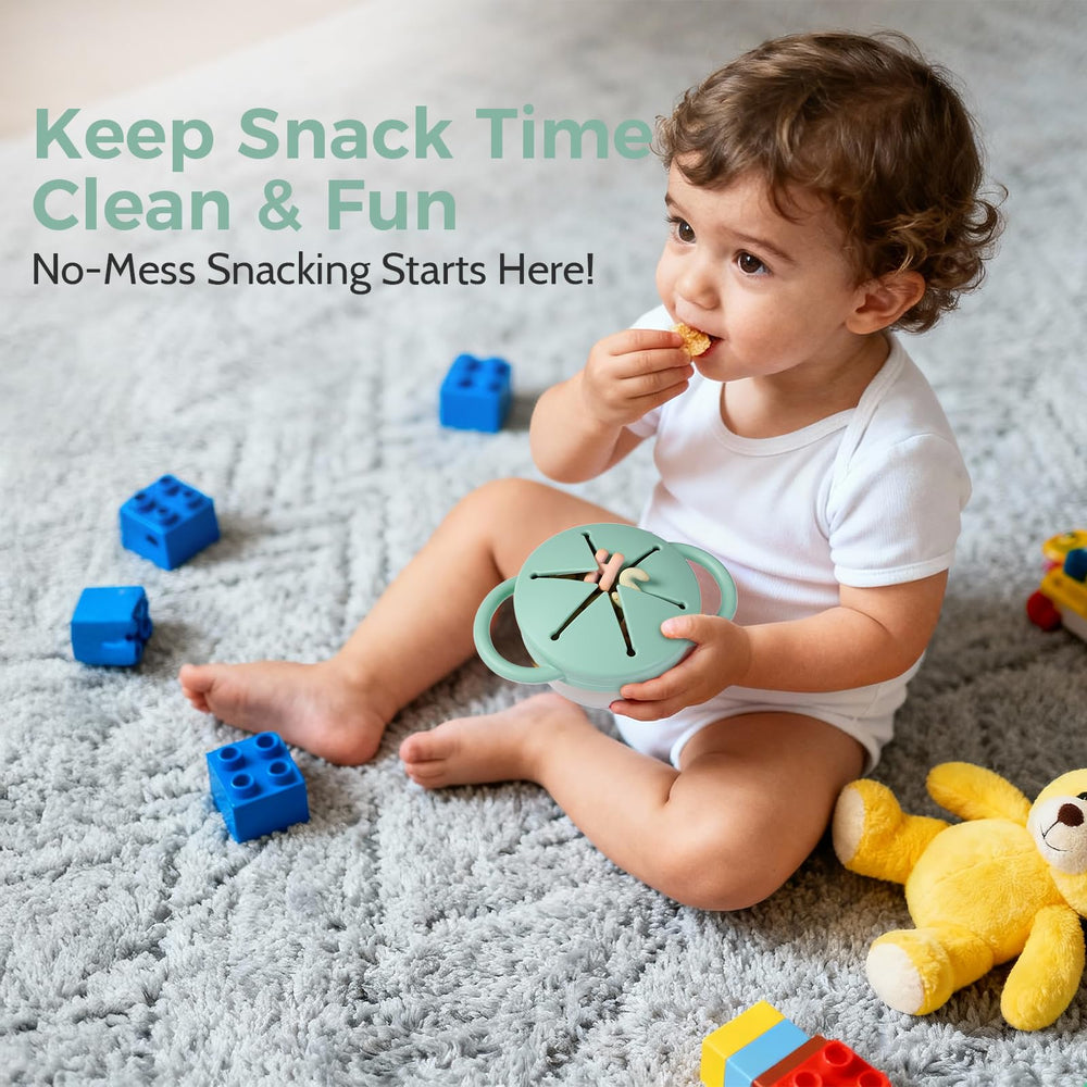 Solinfant soft silicone edges protect tender gums during snacking.