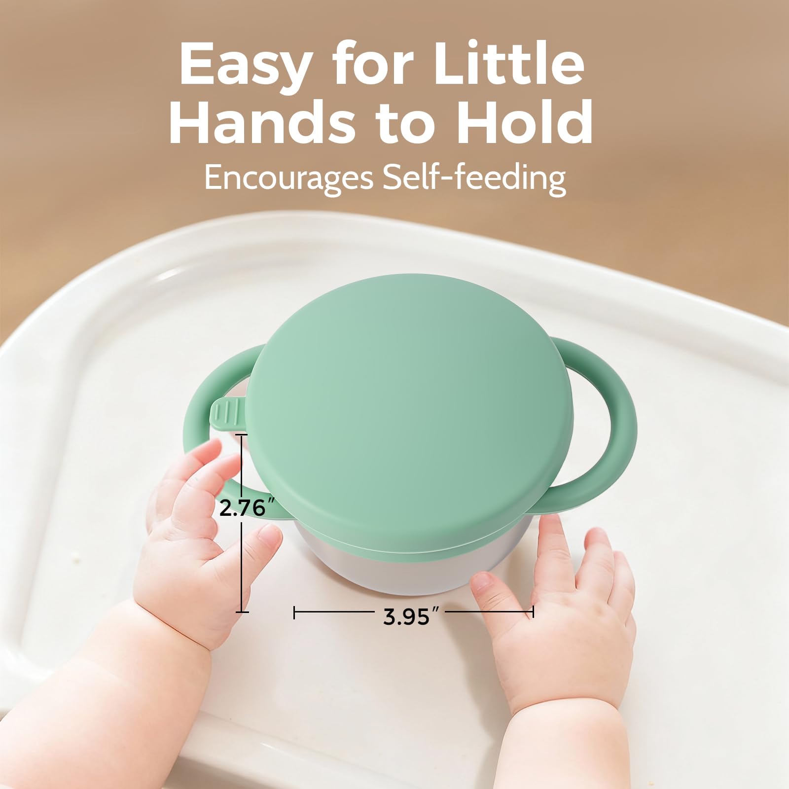 Solinfant travel lid secures snacks during transit for busy families.