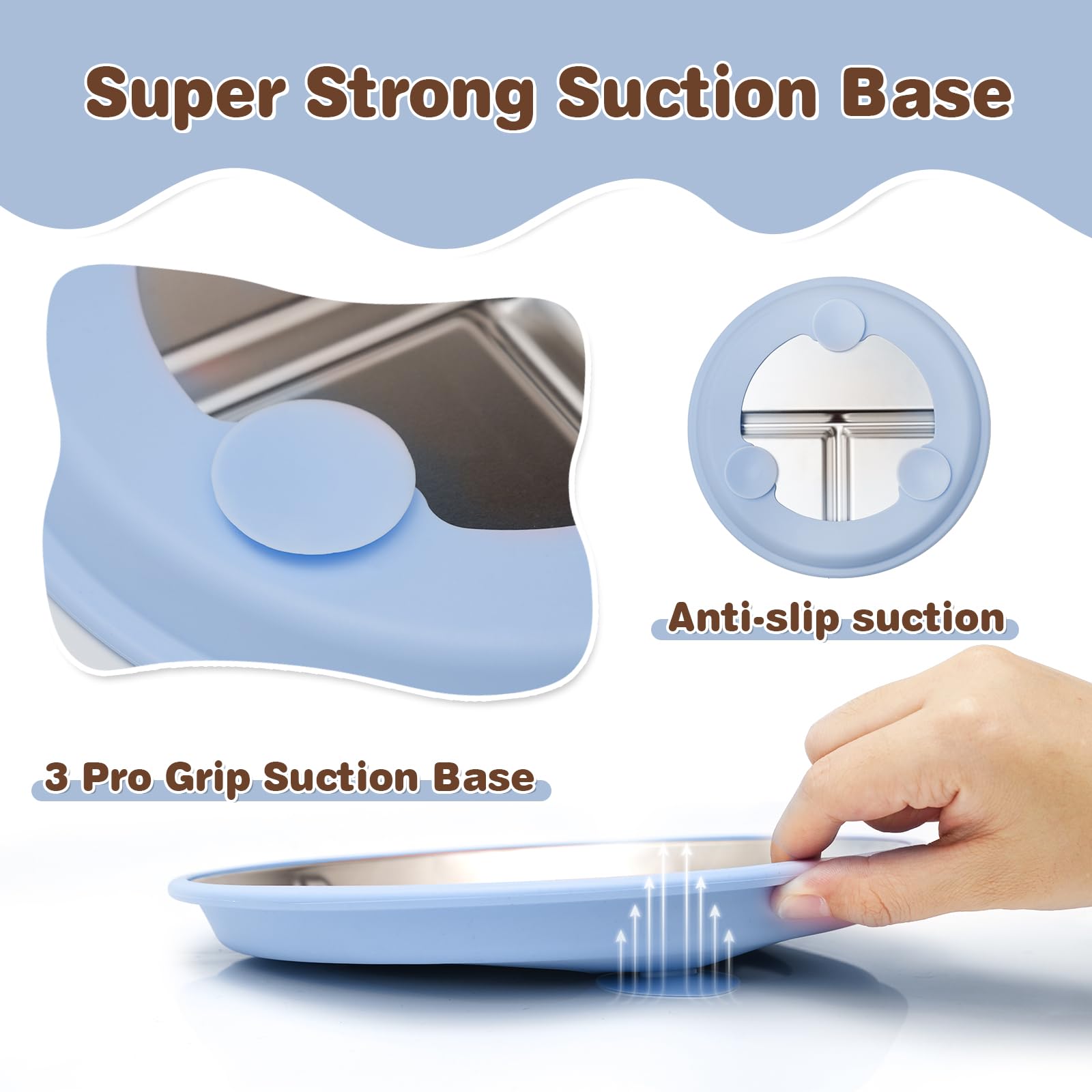 Solldgt dishwasher-safe plate with removable silicone sleeve for easy cleaning.
