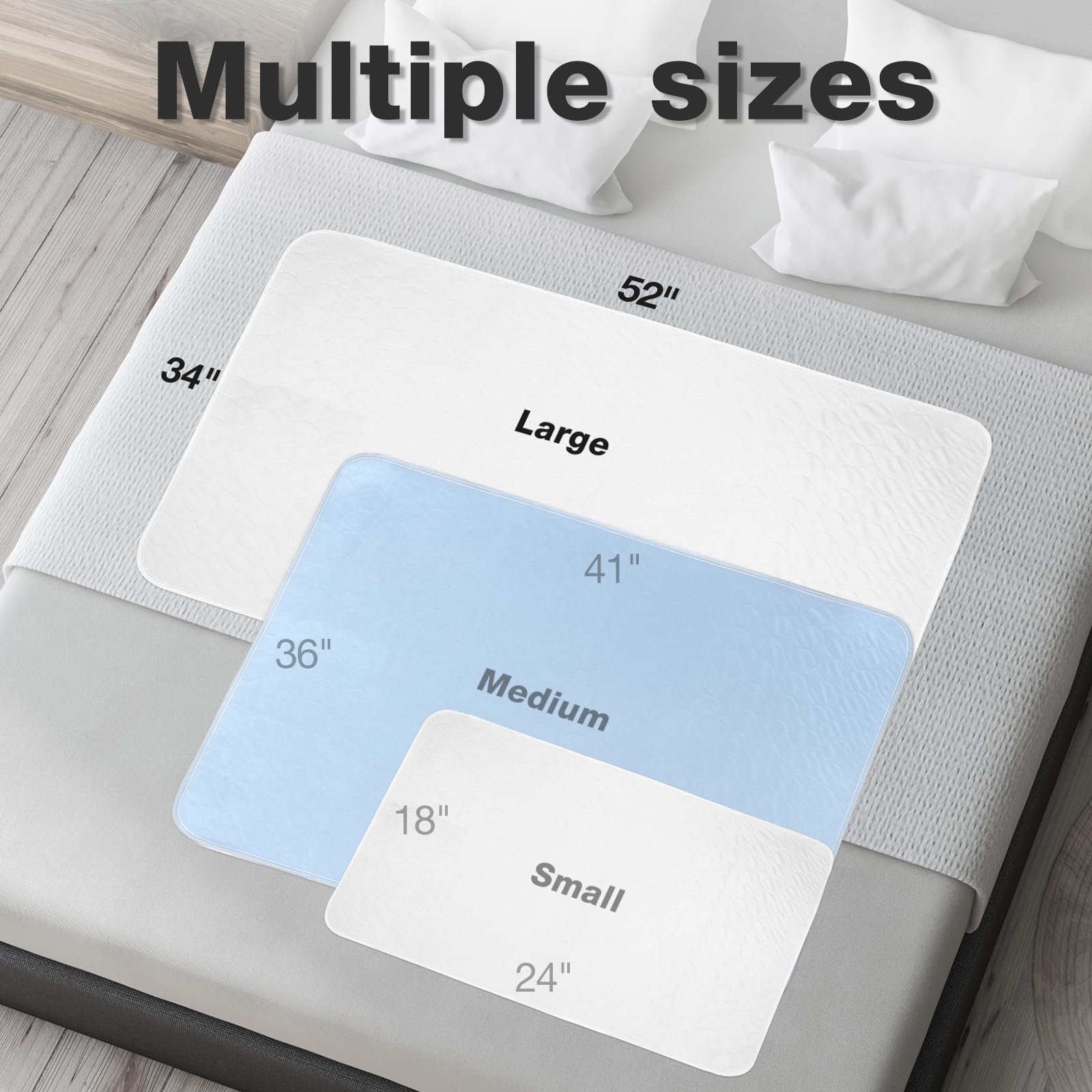 SOLOSHINE bed pad rapid-drying for fast reuse.