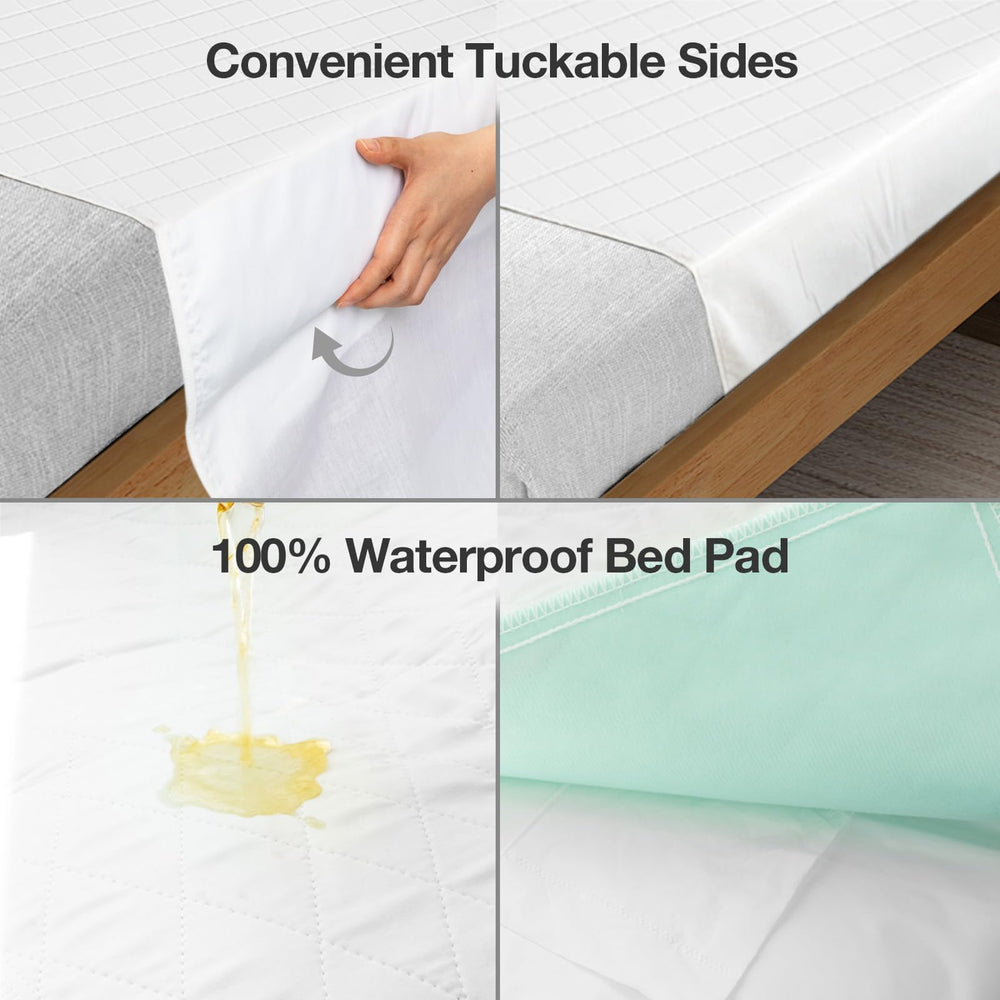 Soloshine twin bed pad top view with soft quilted surface.