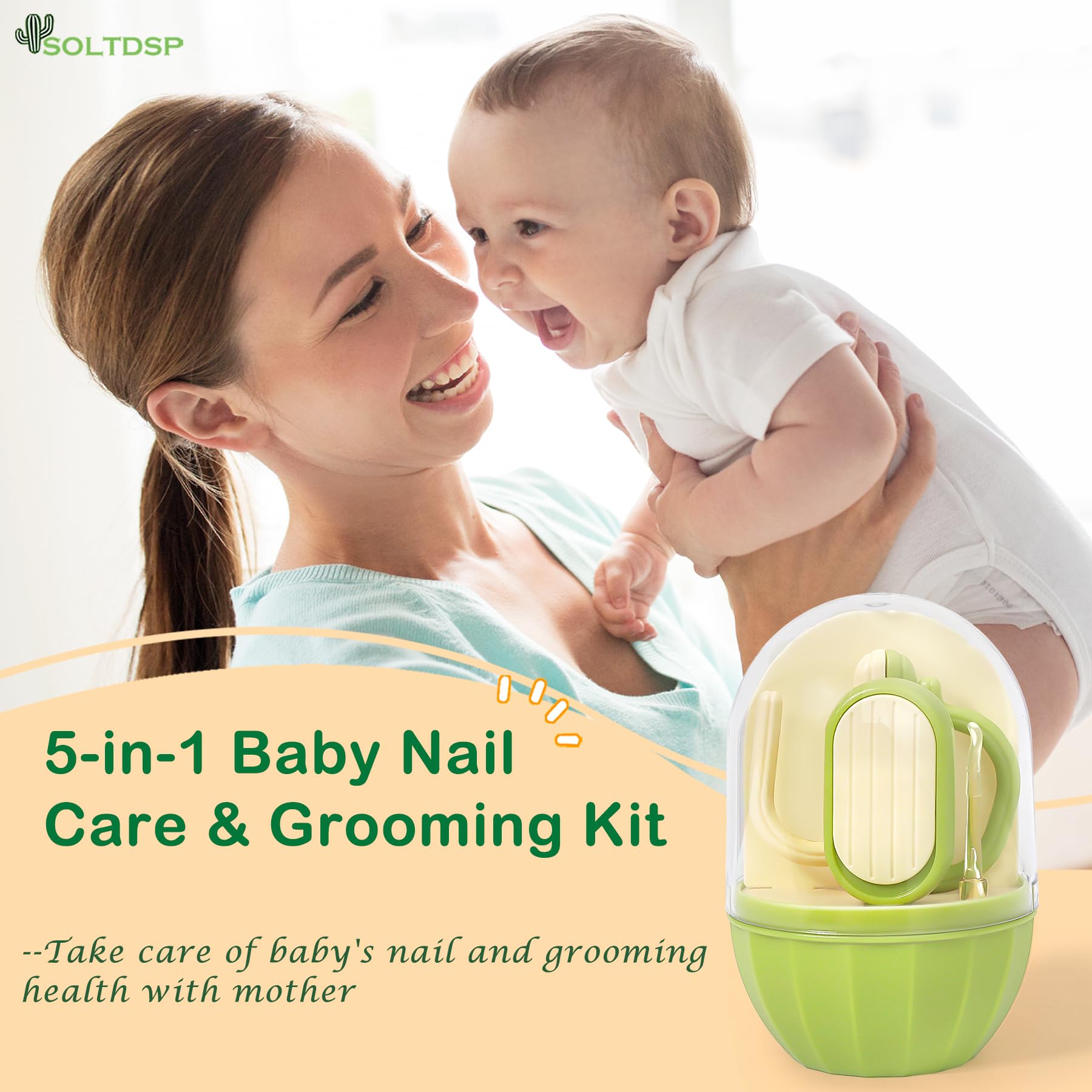 Soltdsp baby nail scissors with rounded tips for safe grooming