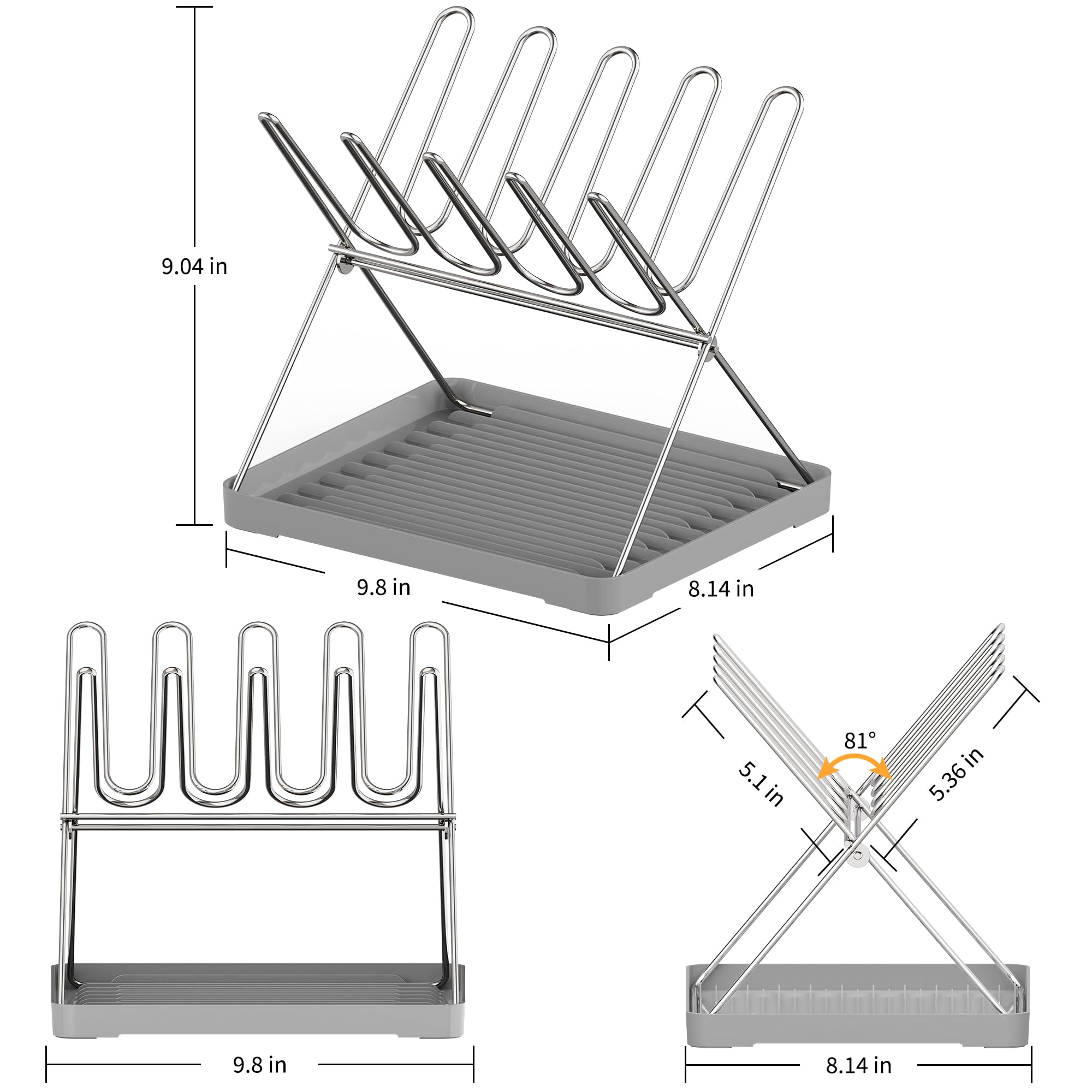 Solvrix Bottle Drying Rack folded for compact storage after use