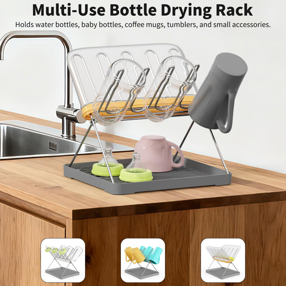 Solvrix Bottle Drying Rack non-slip feet stabilize during use