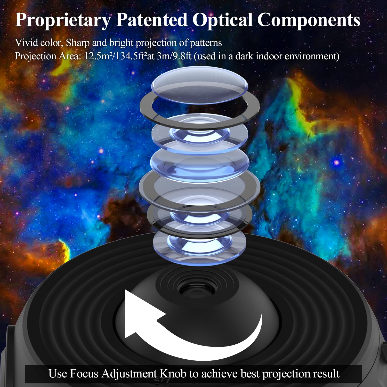 SOMKTN galaxy night light uses 13 discs for varied star patterns