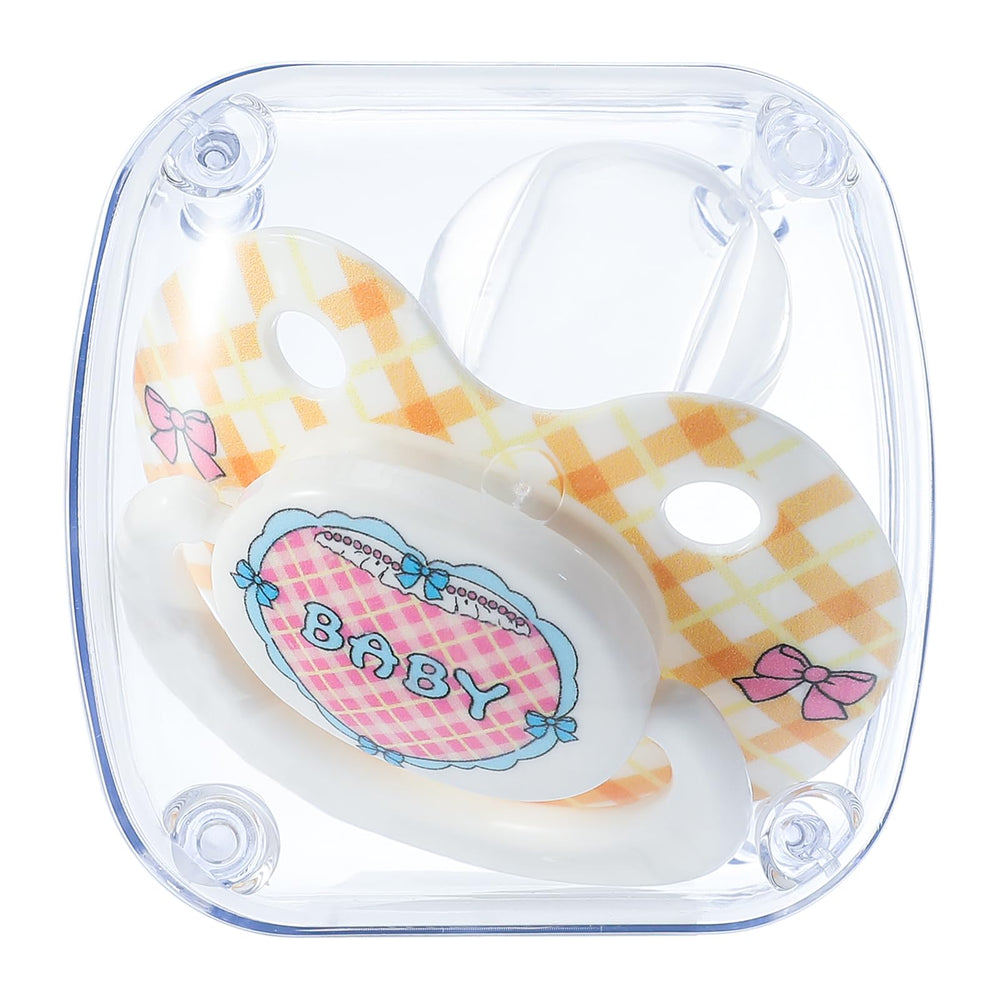 Somniumnight plaid-hearts design pacifier sparks nostalgia and charm.