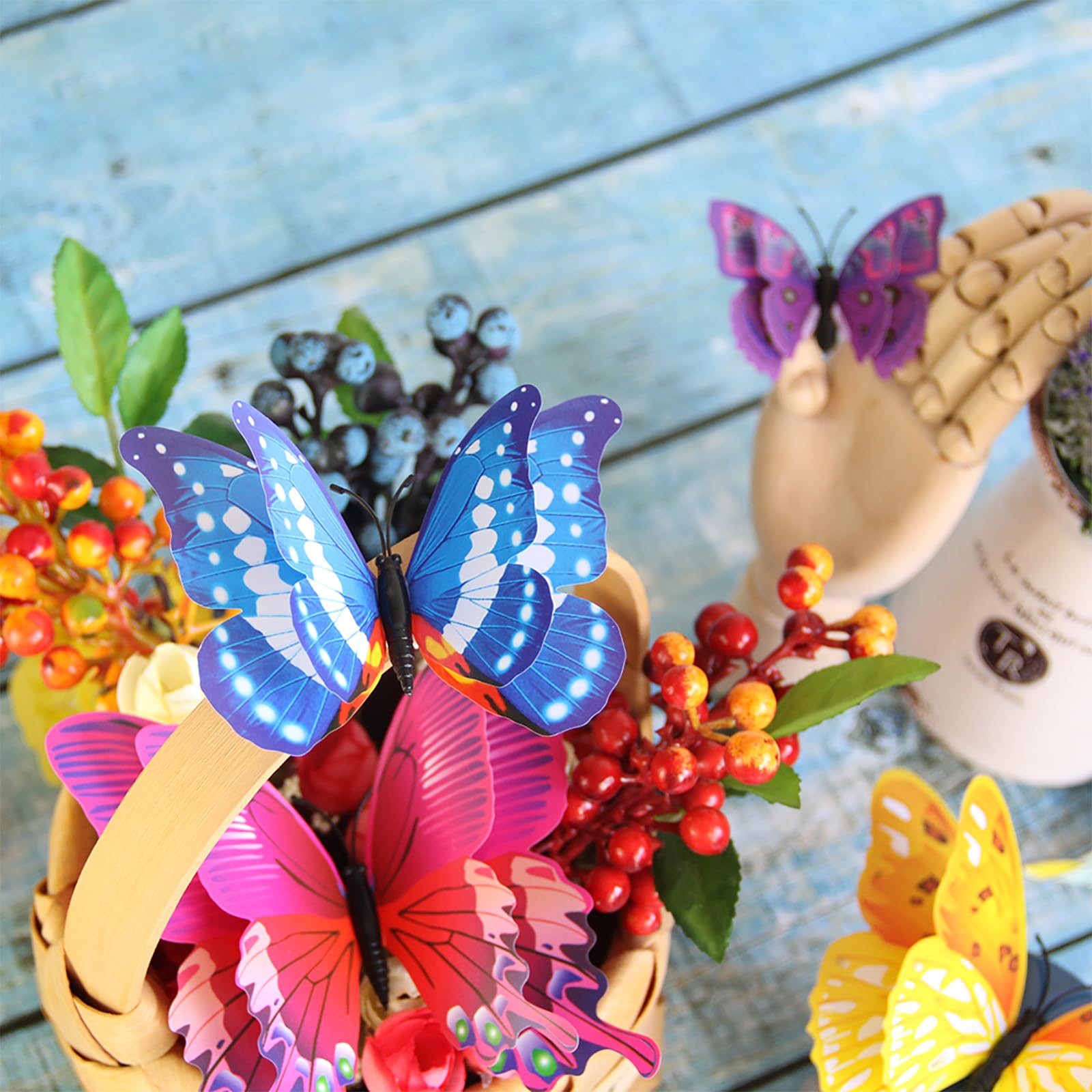 Somotersea PVC durable butterfly wall decor stays bright and easy to clean.