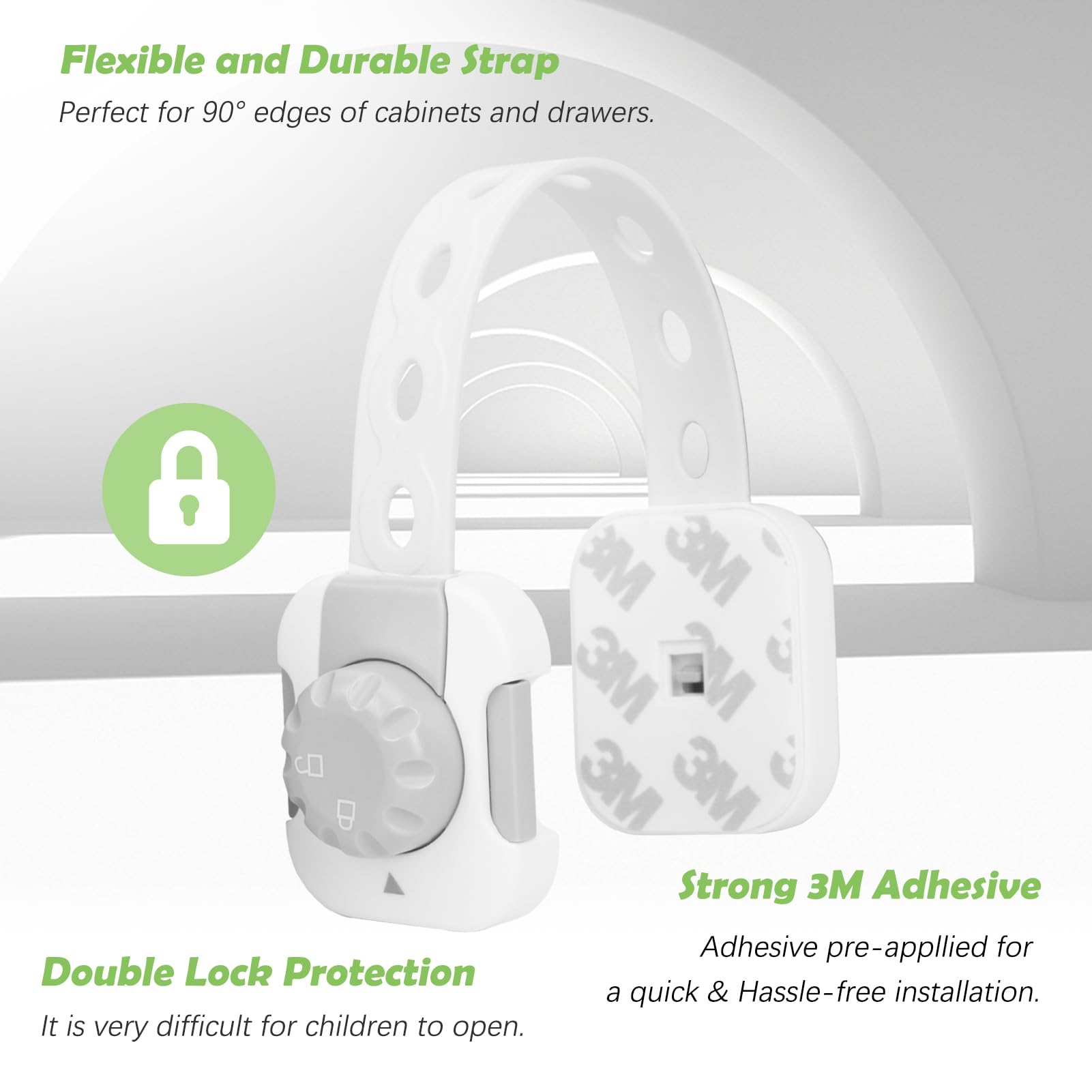 Songaa multi-surface cabinet lock protects drawers, fridges, ovens, and more.