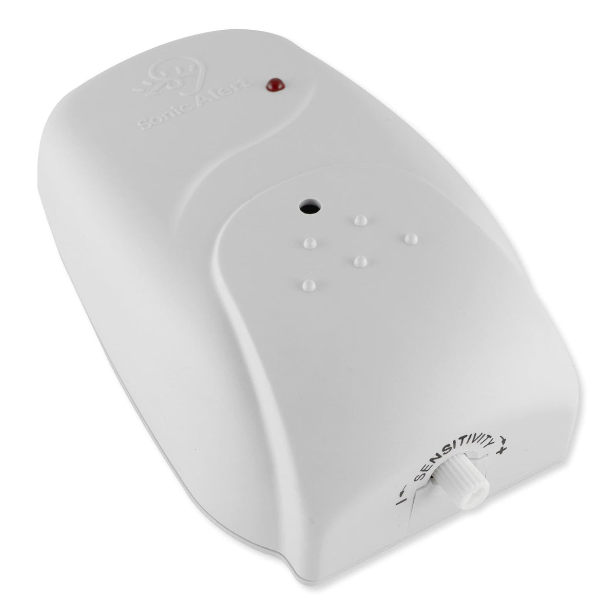 Sonic Bomb Baby Cry Signaler plugged into nursery outlet to detect subtle cries for attentive care