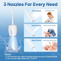 Sonmol baby care nozzle enables gentle bottom cleansing for sensitive skin.