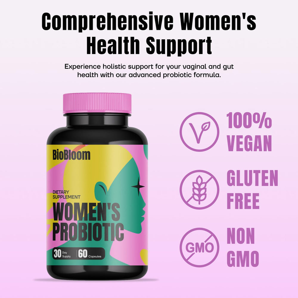 BioBloom ingredients include prebiotics supporting the Lactobacillus blend.