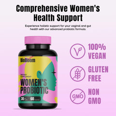 BioBloom ingredients include prebiotics supporting the Lactobacillus blend.